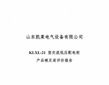 山东世俱杯app官方设备有限公司碳足迹评价报告